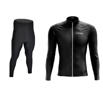 Uniforme Ciclismo Fit Largo - Black Pro Manga Larga